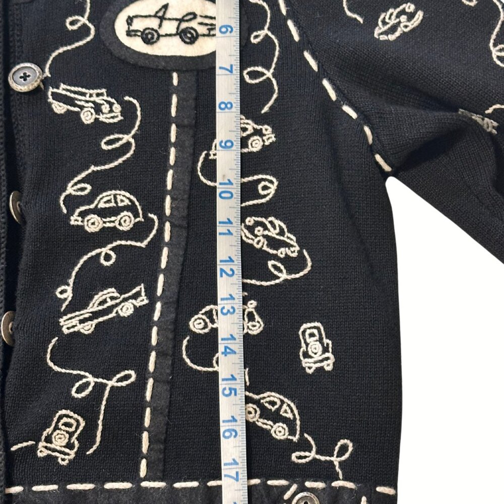 Rare New York Vintage Michael Simon Car Themed Black Jacket Sz P/M - Picture 5 of 7